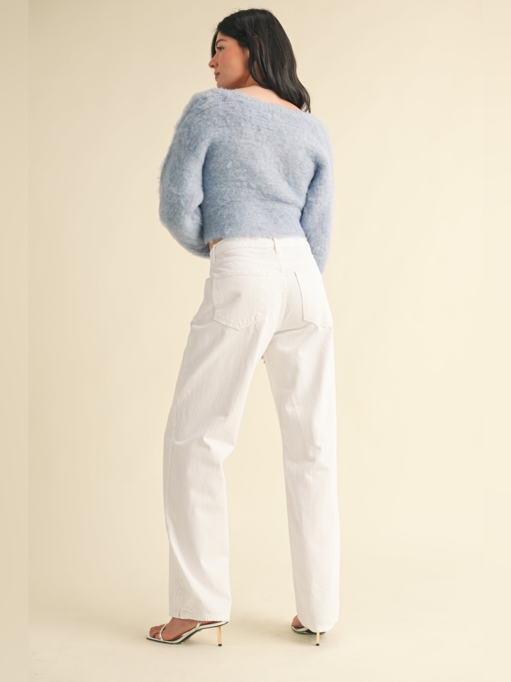 Just Black Denim Size 26 Optic White Relaxed Straight Jeans New With Tags - Picture 3 of 13